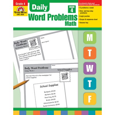 Evan-Moor® Daily Word Problems, Grade 4