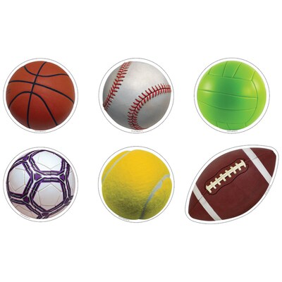 Edupress 6 x 6 to 6 x 8 Sports Accents, 36 Per Set (EP-3124)