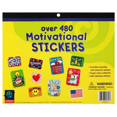 Eureka Motivational Jumbo Sticker Book, 480+ ct. (EU-458010)