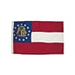 Flagzone Georgia Flag with Heading and Grommets, 3' x 5', Each