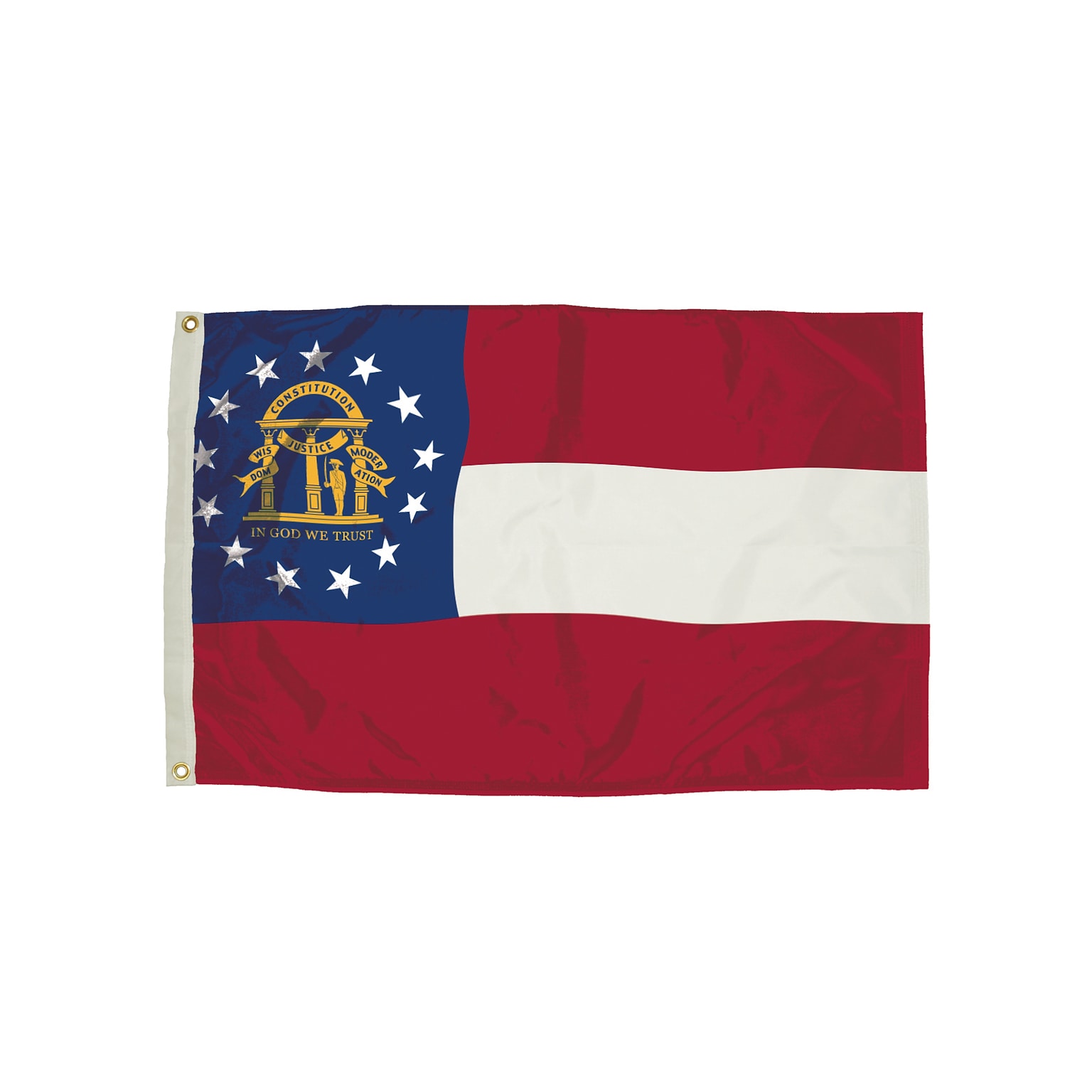 Flagzone Georgia Flag with Heading and Grommets, 3 x 5, Each