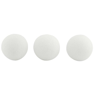 Hygloss HYG51103 White Styrofoam Ball, 3, 12/Pack