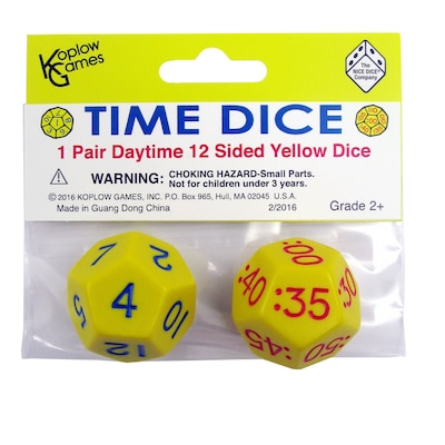 Koplow Time Dice Pair of Yellow AM, 2/set (KOP18847)