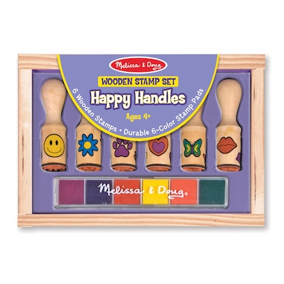 Melissa & Doug Happy Handles Wooden Stamp Set (LCI2407)