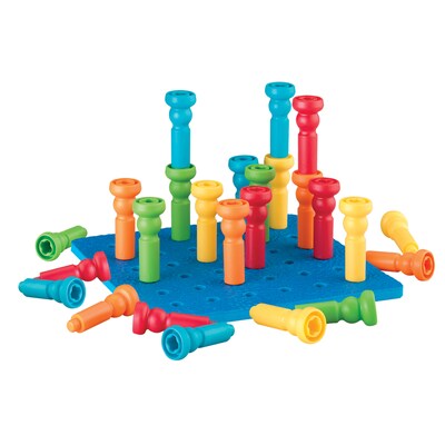 Lauri® Toys Tall Stacker™ Pegboard Sets, 8"