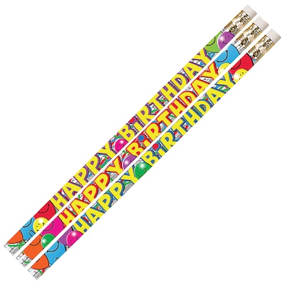 Musgrave Pencil Company Birthday Bash Wooden Pencil, 0.5mm, #2 Hard Lead, 144/Box (MUS2214G)