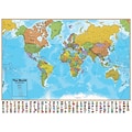 Hemispheres Blue Ocean Series World & USA Laminated Wall Maps, 2-Pack (RWPHMB02PK)