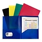 C-Line, Assorted Two Pocket Poly Portfolios Without Prongs Pack of 10, 8.5" x 11" paper size (CLI32950)