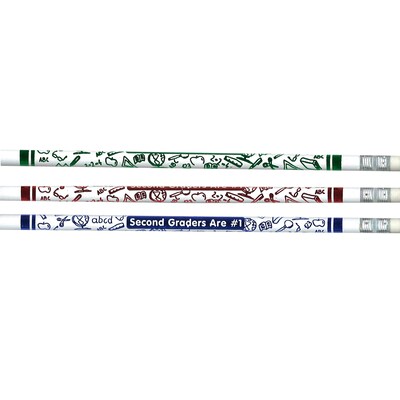 J.R. Moon 2nd Graders Are #1 Motivational Pencil, Pack of 12 (JRM7862B)