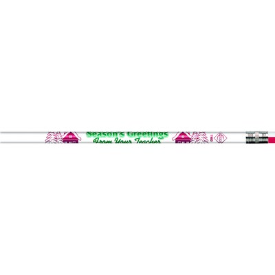 J.R. Moon Seasons Greetings From Your Teacher Motivational Pencil, Pack of 144 (JRM7900G)