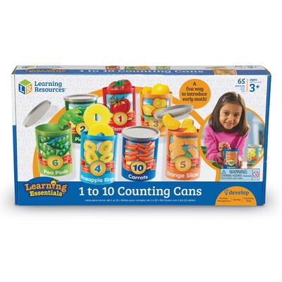 1 to 10 Counting Cans