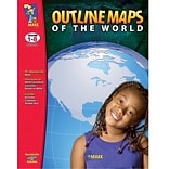 On The Mark Press® Outline Maps of The World Mapping Skills, Grades 1st - 8th, 2 EA/BD