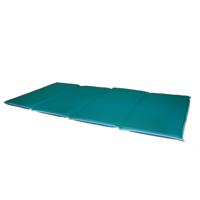 Peerless Plastics Heavy-Duty Kindermat Vinyl Rest Mat, 48 x 24, Blue/Teal (PZ-HDM301)