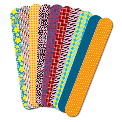 Roylco® Fabric Prints Craft Sticks, 1 x 7, 50/Pack