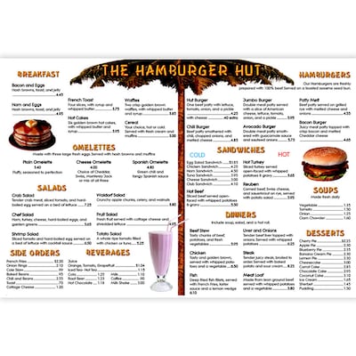 Real World Math, Remedia Menu Math, Hamburger Hut, Extra Menus, 6/Set