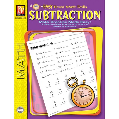 Easy Timed Math Drills: Subtraction