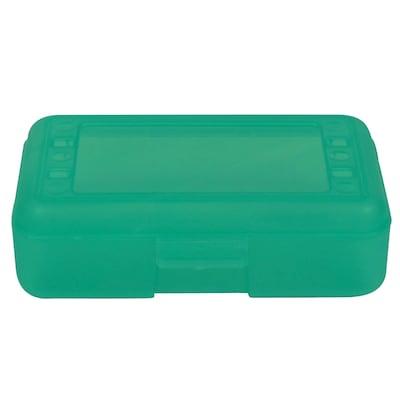 Romanoff Products Snap Plastic Pencil Cases, Green, 12/Pack (ROM60225)