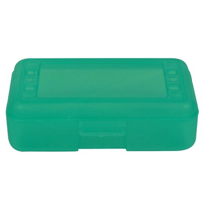 Romanoff Products Snap Plastic Pencil Cases, Green, 12/Pack (ROM60225)