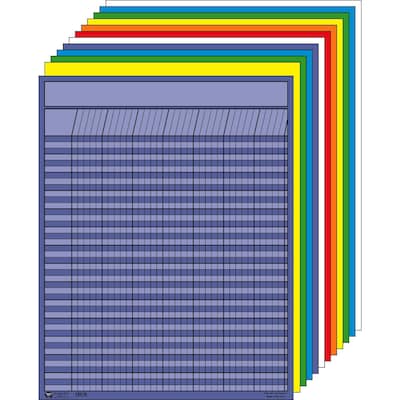 Creative Shapes Etc. Large Vertical Incentive Chart Set, 22 x 28, Assorted Color, 12 ct. (SE-365)