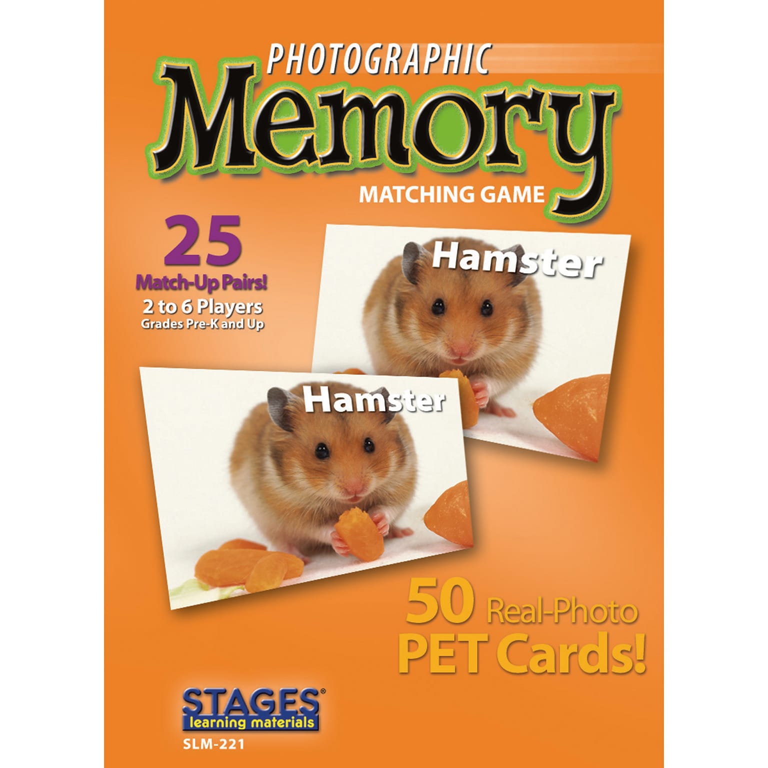 Stages Learning Materials® Pets Photographic Memory Matching Card Game, Grades PreK - 3