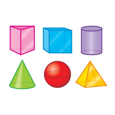 TREND 3 3-D Shapes, Assorted Colors (T-10870)