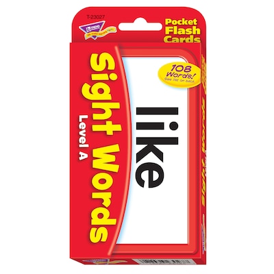 Sight Words – Level A Pocket Flash Cards for Grades PreK-3, 56 Pack (T-23027)