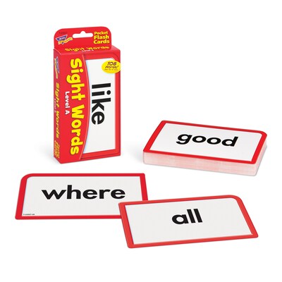 Sight Words – Level A Pocket Flash Cards for Grades PreK-3, 56 Pack (T-23027)
