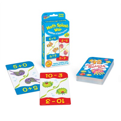 Math Splash War Addition & Subtraction Challenge Cards for Grades 1-3, P56 Pack (T-24022)