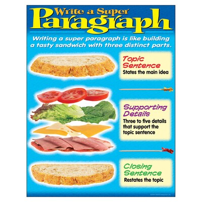 Trend® Learning Charts, Write a Super Paragraph