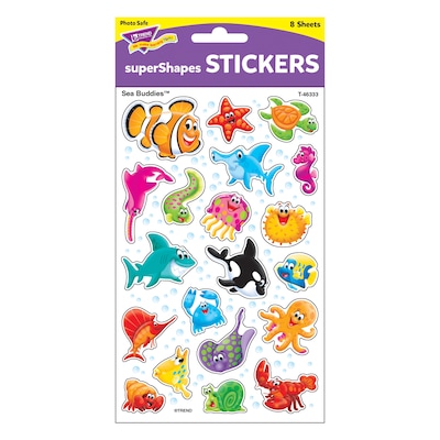 Trend Sea Buddies superShapes Stickers-Large, 160 CT (T-46333)