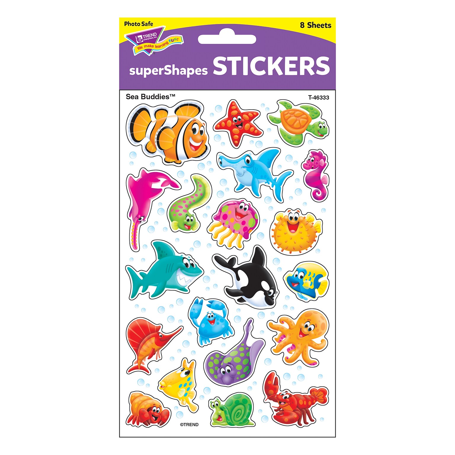 Trend Sea Buddies superShapes Stickers-Large, 160 CT (T-46333)