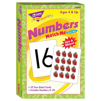 Trend® Match Me® Cards, Numbers 0-25