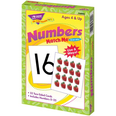 Trend® Match Me® Cards, Numbers 0-25