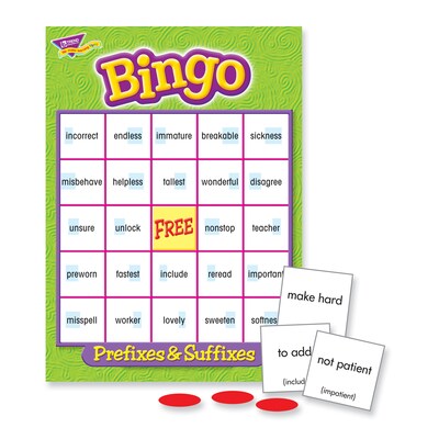 TREND enterprises, Inc. Prefixes & Suffixes Bingo Game (T-6140)