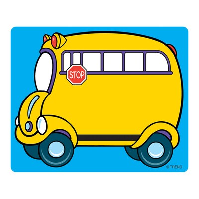 Trend Enterprises® Kindergarten - 2nd Grades Name Tag, School Bus, 36/PK, 6 PK/BD
