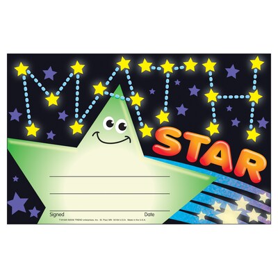 Trend Math Star Recognition Awards, 30 CT (T-81025)