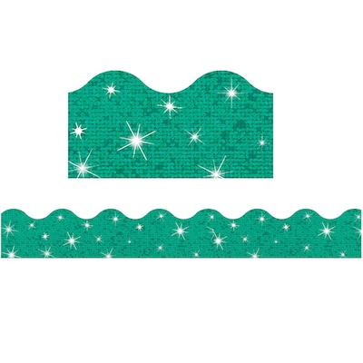 Trend Enterprises® Toddler - 6th Grade Terrific Trimmer, Solid Teal Sparkle, 10/Pack
