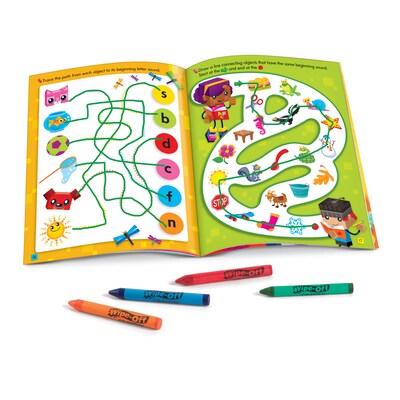 Trend Enterprises School Skills Wipe-Off Book, Pre-K & Kindergarten Workbook (T-94231)