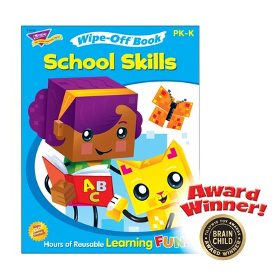 Trend Enterprises School Skills Wipe-Off Book, Pre-K & Kindergarten Workbook (T-94231)