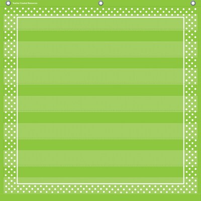 Teacher Created Resources, Lime Polka Dots 7 Pocket Chart (TCR20741)
