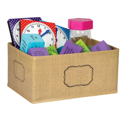 Teacher Created Resources® Burlap Storage Bin, Small (TCR20832)