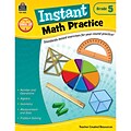 Teacher Created Resources Instant Math Practice Book, Grade 5
