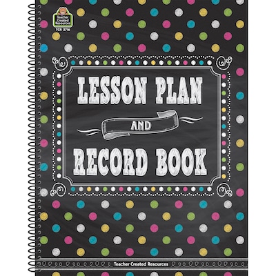 Teacher Created Resources Chalkboard Brights 160 Pages, Lesson Planner and Record Book, Each (TCR371