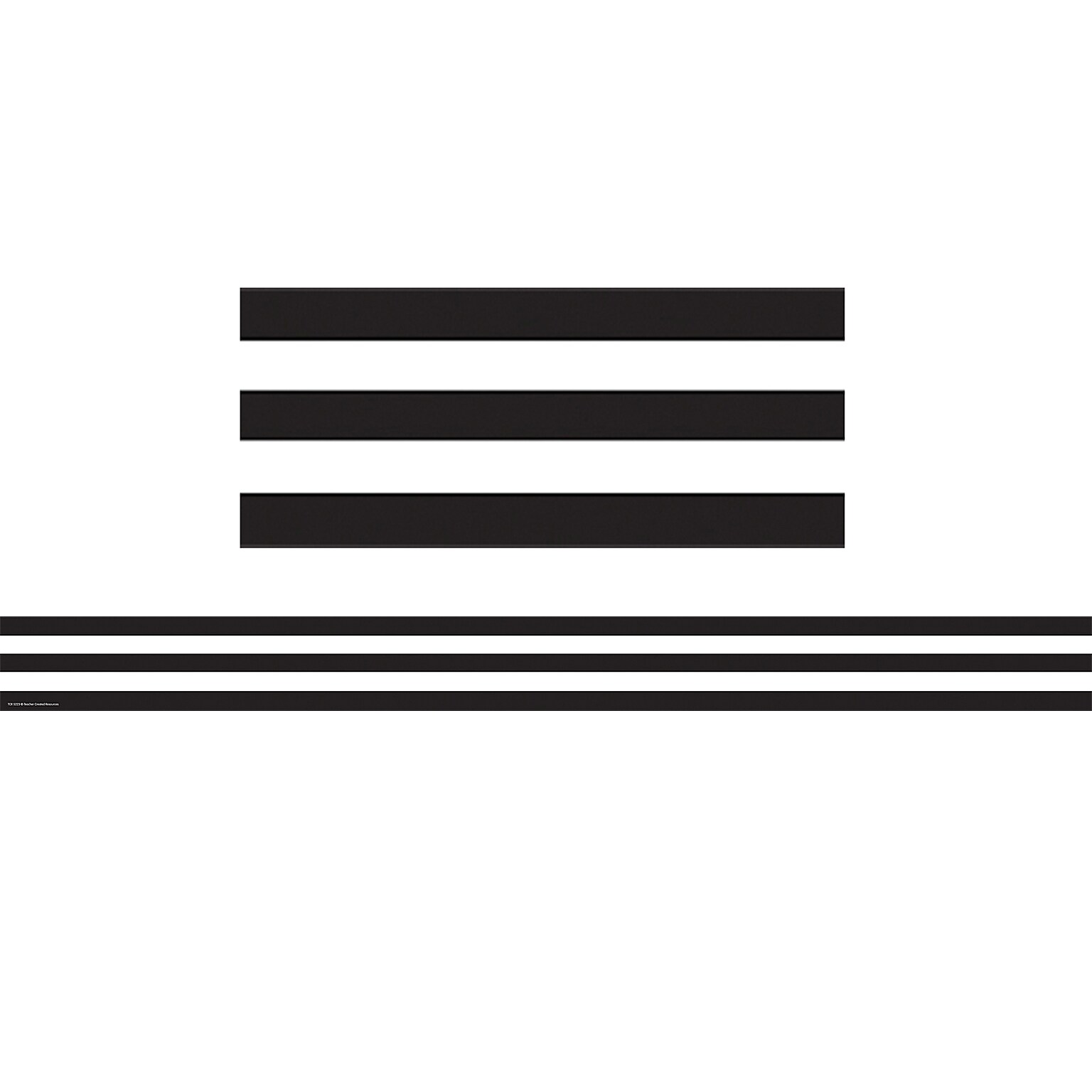 Teacher Created Resources 3 x 35 Black and White Stripes Straight Border Trim, 12 Pack (TCR5223)