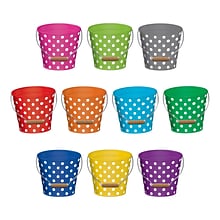 Teacher Created Resources 6 Polka Dots Buckets, Assorted Colors (TCR5631)