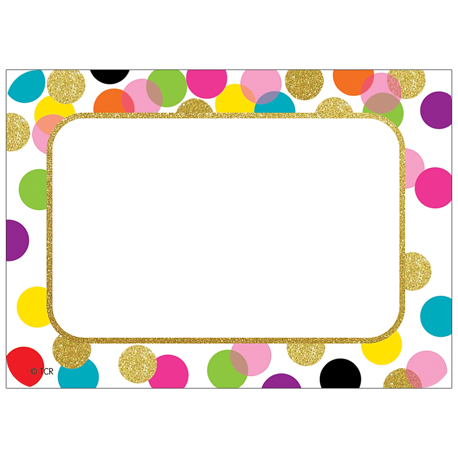 Teacher Created Resource Confetti Labels, 3.5 x 2.5, 108/Pack (TCR5885)