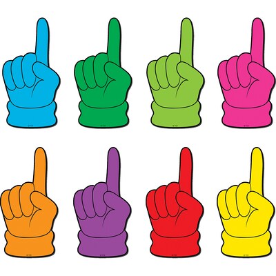 Teacher Created Recourses Pointing Hands Magnetic Accents, 4, Assorted Colors, 16/Pack (TCR77202)