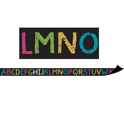 Teacher Created Resources 12 x .75 Chalkboard Brights Alphabet Magnetic Strips (TCR77262)