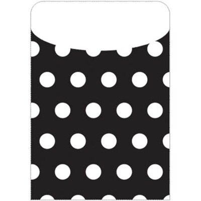 Top Notch Polka Dots Pockets, Black, Peel & Stick