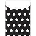 Top Notch Polka Dots Pockets, Black, Peel & Stick